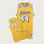 Jerry West NO 44 Camiseta Los Angeles Lakers Retro Amarillo