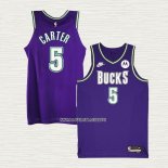 Jevon Carter NO 5 Camiseta Milwaukee Bucks Classic 2022-23 Violeta