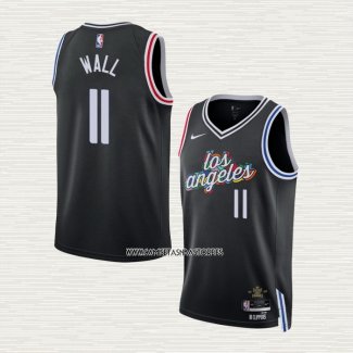 John Wall NO 11 Camiseta Los Angeles Clippers Ciudad 2022-23 Negro