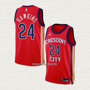 Jordan Hawkins NO 24 Camiseta New Orleans Pelicans Statement 2023-24 Rojo
