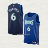 Jordan McLaughlin NO 6 Camiseta Minnesota Timberwolves Ciudad 2021-22 Azul