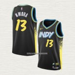 Jordan Nwora NO 13 Camiseta Indiana Pacers Ciudad 2023-24 Negro