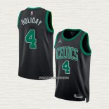 Jrue Holiday NO 4 Camiseta Boston Celtics Statement 2022-23 Negro