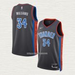 Kenrich Williams NO 34 Camiseta Oklahoma City Thunder Ciudad 2022-23 Gris
