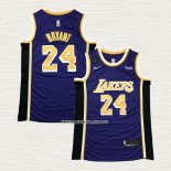 Kobe Bryant NO 24 Camiseta Los Angeles Lakers Statement 2018 Violeta