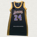 Kobe Bryant NO 24 Camiseta Mujer Los Angeles Lakers Negro2