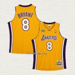 Kobe Bryant NO 8 Camiseta Los Angeles Lakers Icon 1999-00 Finals Bound Amarillo