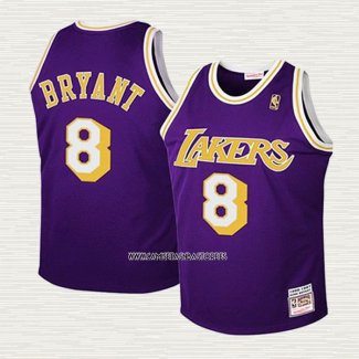 Kobe Bryant NO 8 Camiseta Nino Los Angeles Lakers Retro Violeta