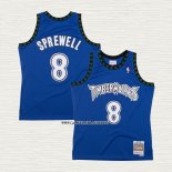 Latrell Sprewell NO 8 Camiseta Minnesota Timberwolves Hardwood Classics Throwback Azul
