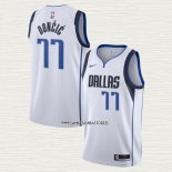 Luka Doncic NO 77 Camiseta Dallas Mavericks Association 2020-21 Blanco