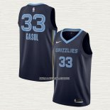 Marc Gasol NO 33 Camiseta Memphis Grizzlies Icon Azul