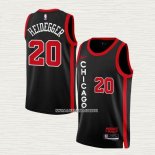 Max Heidegger NO 20 Camiseta Chicago Bulls Ciudad 2023-24 Negro