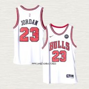 Michael Jordan NO 23 Camiseta Chicago Bulls Association 2022-23 Blanco