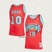 Mike Bibby NO 10 Camiseta Memphis Grizzlies Mitchell & Ness 1998-99 Rojo