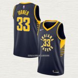 Myles Turner NO 33 Camiseta Indiana Pacers Icon Azul