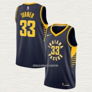 Myles Turner NO 33 Camiseta Indiana Pacers Icon Azul