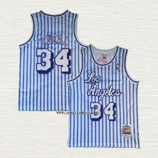 NO 34 Camiseta Los Angeles Lakers Mitchell & Ness 1996-97 Azul Blanco Shaquille O'Neal