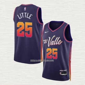 Nassir Little NO 25 Camiseta Phoenix Suns Ciudad 2023-24 Violeta