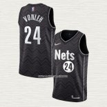 Noah Vonleh NO 24 Camiseta Brooklyn Nets Earned 2020-21 Negro