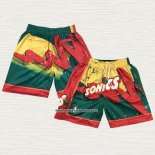 Pantalone Seattle Supersonics Just Don Rojo Verde