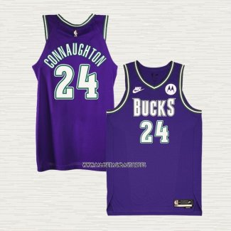 Pat Connaughton NO 24 Camiseta Milwaukee Bucks Classic 2022-23 Violeta