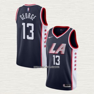 Paul George NO 13 Camiseta Los Angeles Clippers Ciudad 2018-2019 Azul