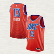 Paul George NO 13 Camiseta Oklahoma City Thunder Statement 2021 Naranja