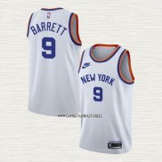RJ Barrett NO 9 Camiseta New York Knicks 75th Anniversary Blanco