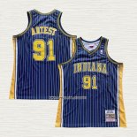 Ron Artest NO 91 Camiseta Indiana Pacers Mitchell & Ness 2003-04 Azul