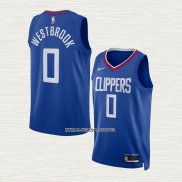 Russell Westbrook NO 0 Camiseta Los Angeles Clippers Icon 2022-23 Azul