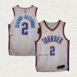 Shai Gilgeous-Alexander NO 2 Camiseta Oklahoma City Thunder Association Autentico Blanco
