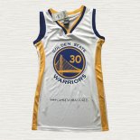 Stephen Curry NO 30 Camiseta Mujer Golden State Warriors Association 2018-19 Blanco