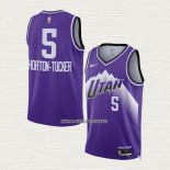 Talen Horton-Tucker NO 5 Camiseta Utah Jazz Ciudad 2023-24 Violeta