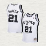 Tim Duncan NO 21 Camiseta Nino San Antonio Spurs Mitchell & Ness 1998-99 Blanco