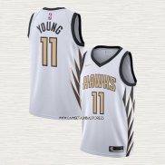 Trae Young NO 11 Camiseta Atlanta Hawks Ciudad 2018-19 Blanco