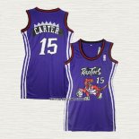 Vince Carter NO 15 Camiseta Mujer Toronto Raptors Violeta