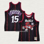 Vince Carter NO 15 Camiseta Toronto Raptors Hardwood Classics Negro