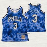Allen Iverson NO 3 Camiseta Philadelphia 76ers Galaxy Azul