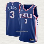 Allen Iverson NO 3 Camiseta Philadelphia 76ers Icon Azul