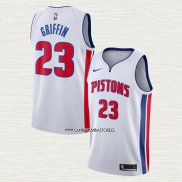 Blake Griffin NO 23 Camiseta Detroit Pistons Association Blanco