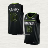 Bryn Forbes NO 10 Camiseta Minnesota Timberwolves Statement 2022-23 Negro