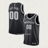 Camiseta Detroit Pistons Personalizada Ciudad 2018-19 Negro