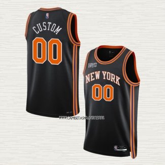 Camiseta New York Knicks Personalizada Ciudad 2021-22 Negro