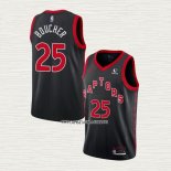 Chris Boucher NO 25 Camiseta Toronto Raptors Statement 2020-21 Negro
