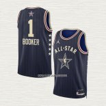 Devin Booker NO 1 Camiseta Phoenix Suns All Star 2024 Azul