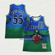 Dikembe Mutombo NO 55 Camiseta Atlanta Hawks Mitchell & Ness 1996-97 Verde