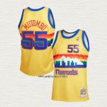 Dikembe Mutombo NO 55 Camiseta Denver Nuggets Mitchell & Ness 1991-92 Amarillo