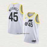 Donovan Mitchell NO 45 Camiseta Utah Jazz Association 2022-23 Blanco