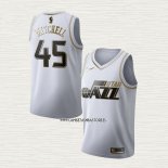 Donovan Mitchell NO 45 Camiseta Utah Jazz Golden Edition 2019-20 Blanco