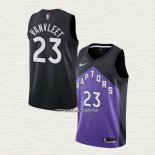 Fred VanVleet NO 23 Camiseta Toronto Raptors Earned 2020-21 Negro Violeta